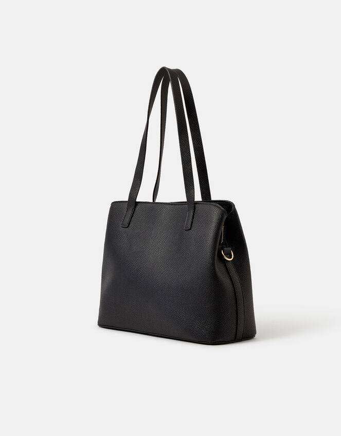 Webbing Strap Shoulder Bag , Black (BLACK), large