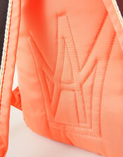 Contrast Detail Backpack with Recycled Nylon, , large