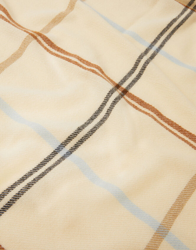 Check Print Blanket Scarf, , large