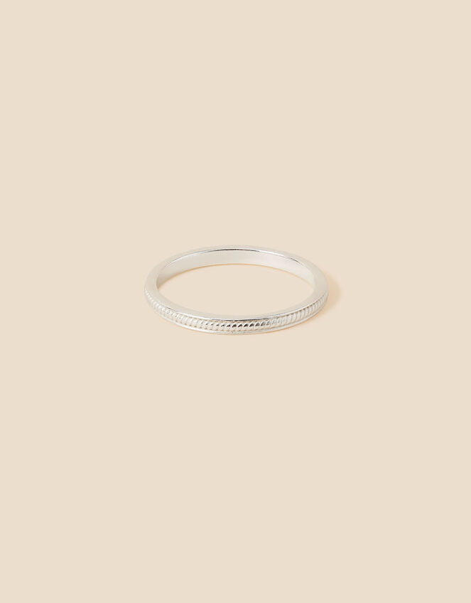 Sterling Silver Rope Band Ring, Silver (ST SILVER), large