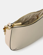Resin Chain Strap Shoulder Bag, Cream (CREAM), large