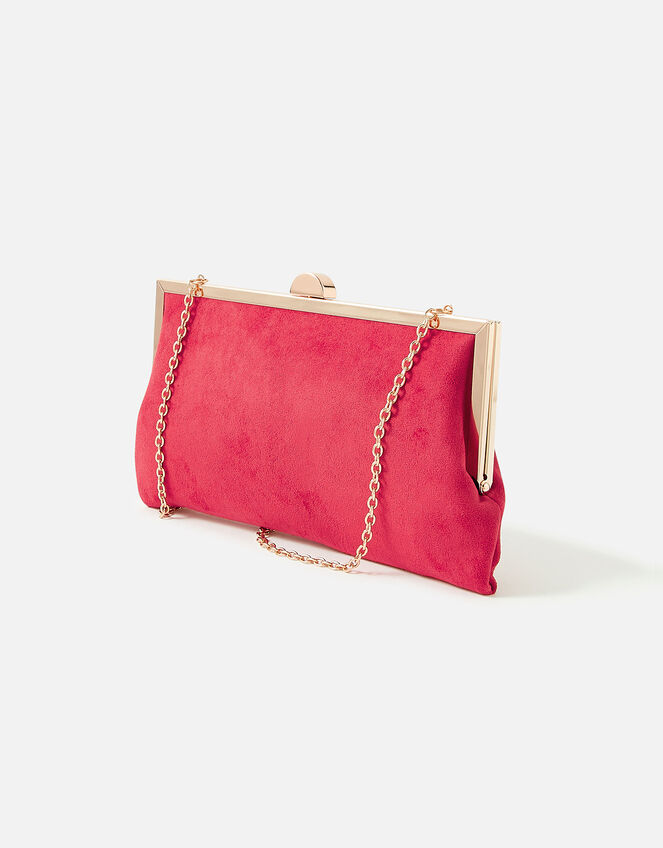 Suedette Clip Frame Bag, , large