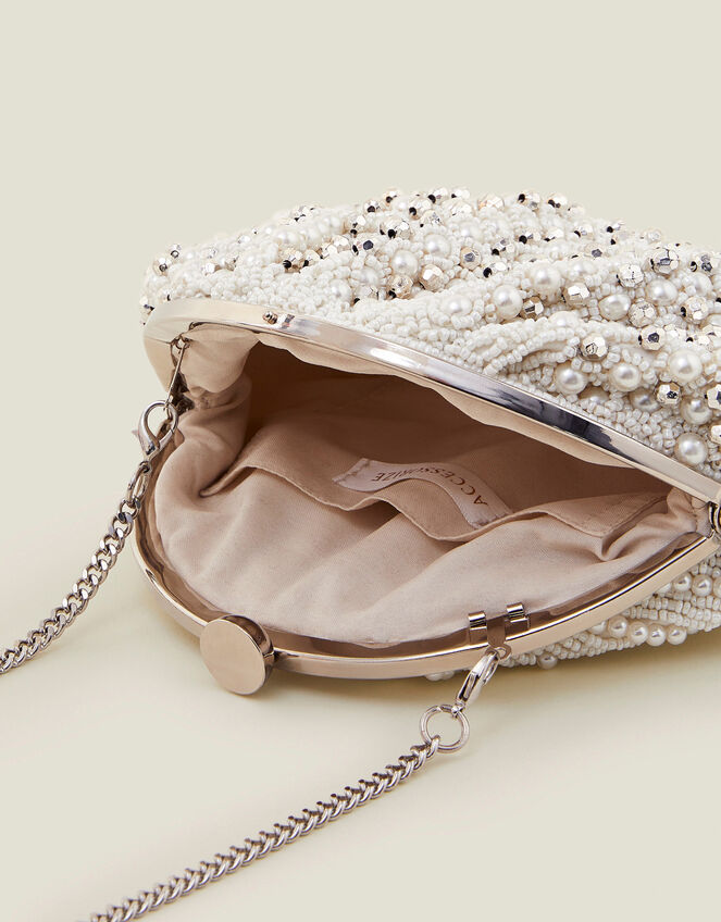 Bridal Embellished Clip Frame Bag, , large