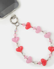 Heart Bead Wrist Phone Strap, , large