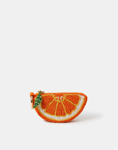 Embellished Orange Bag Charm, , large