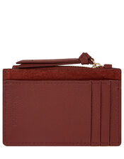 Leather Card Holder, Orange (RUST), large