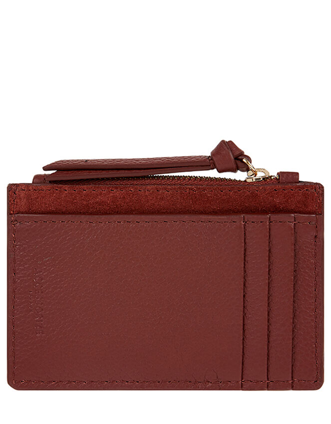 Leather Card Holder, Orange (RUST), large