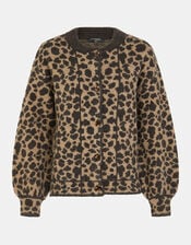 Leopard Print Cardigan, Leopard (LEOPARD), large