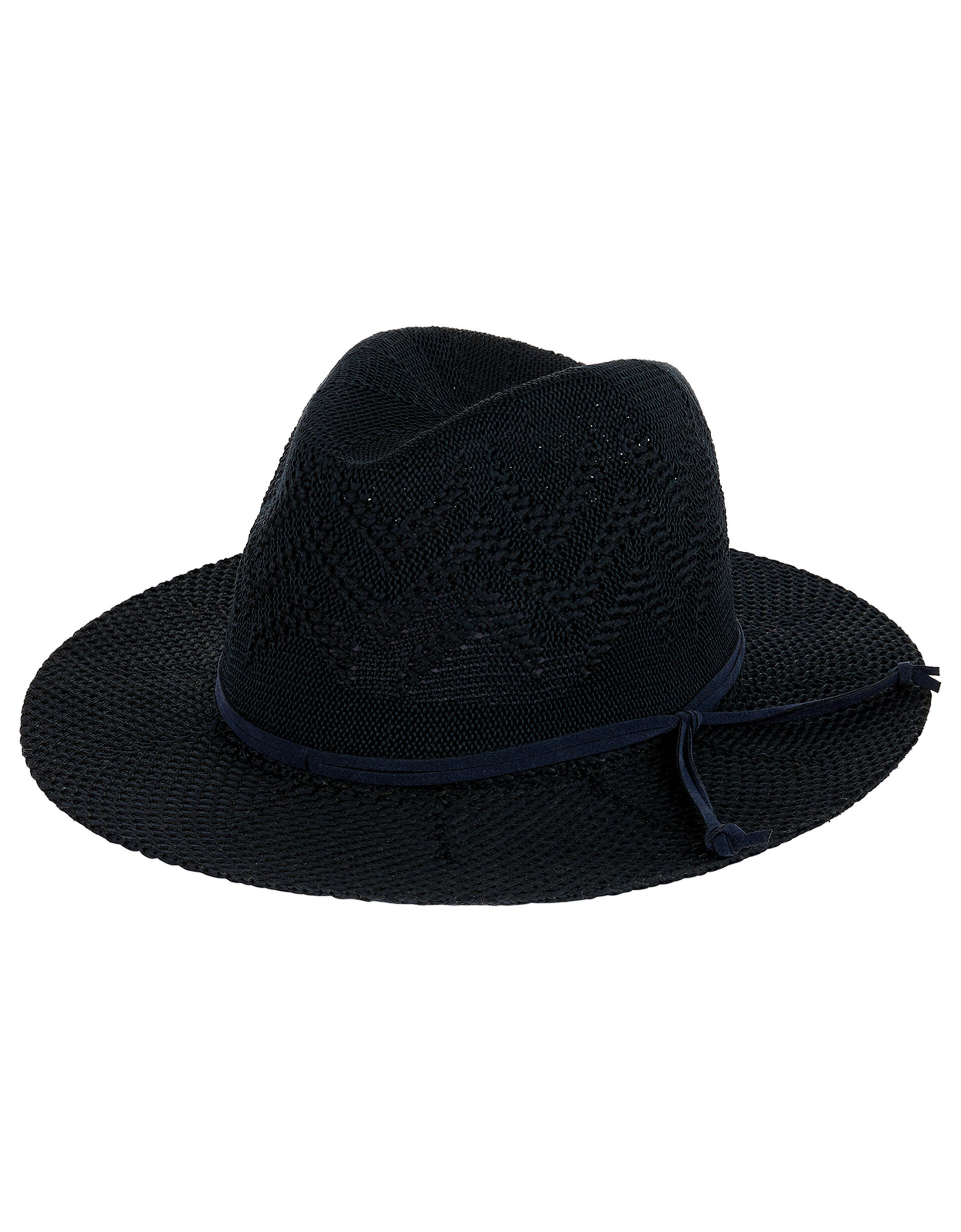 Packable Fedora Hat, Blue (NAVY), large