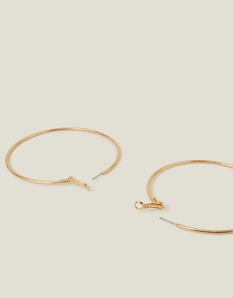 Large Hoop Earrings, Gold (GOLD), large
