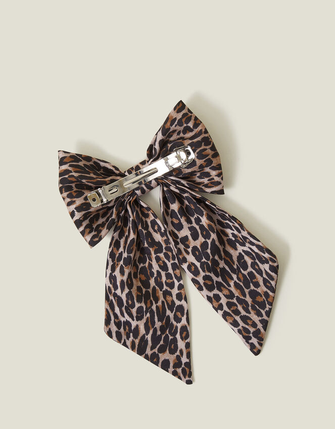 Leopard Hair Bow, , large