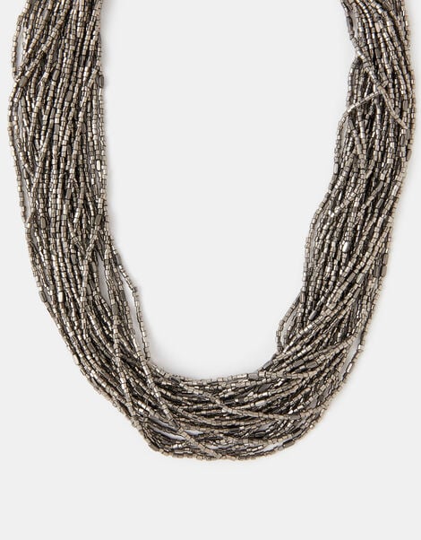 Twisted Beaded Collar Necklace, , large