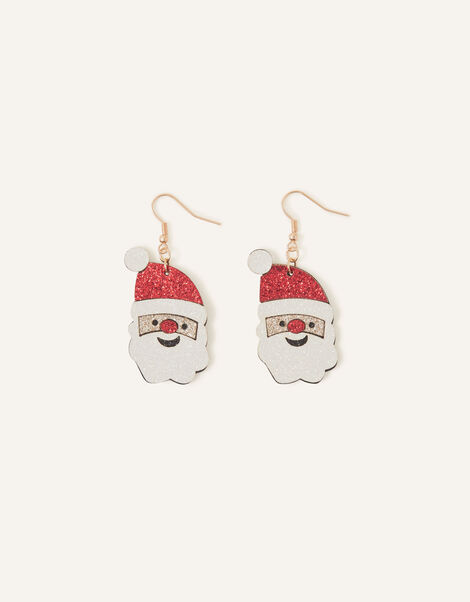 Glitter Santa Earrings, , large