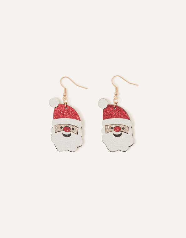 Glitter Santa Earrings, , large