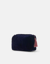 Large Embellished Initial Make Up Bag, Blue (NAVY), large