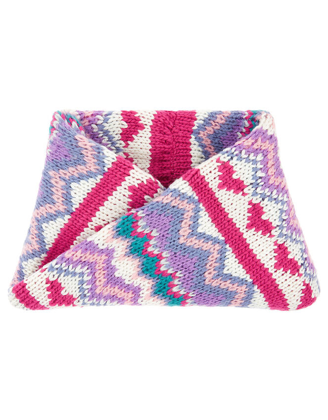 Heart Fairisle Knit Snood, , large