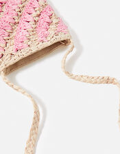 Raffia Ruffle Phone Bag, , large