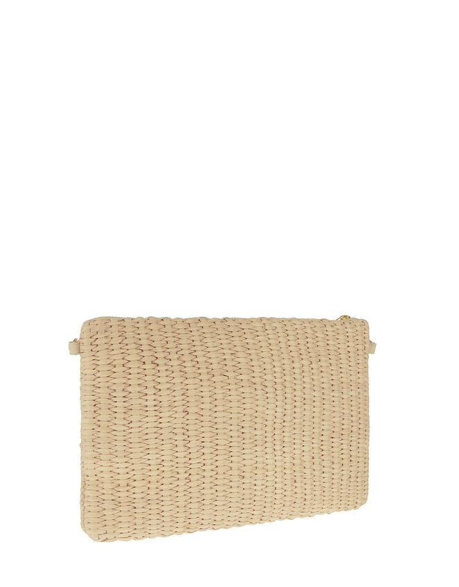 Raffia Stripe Strap Bag, , large