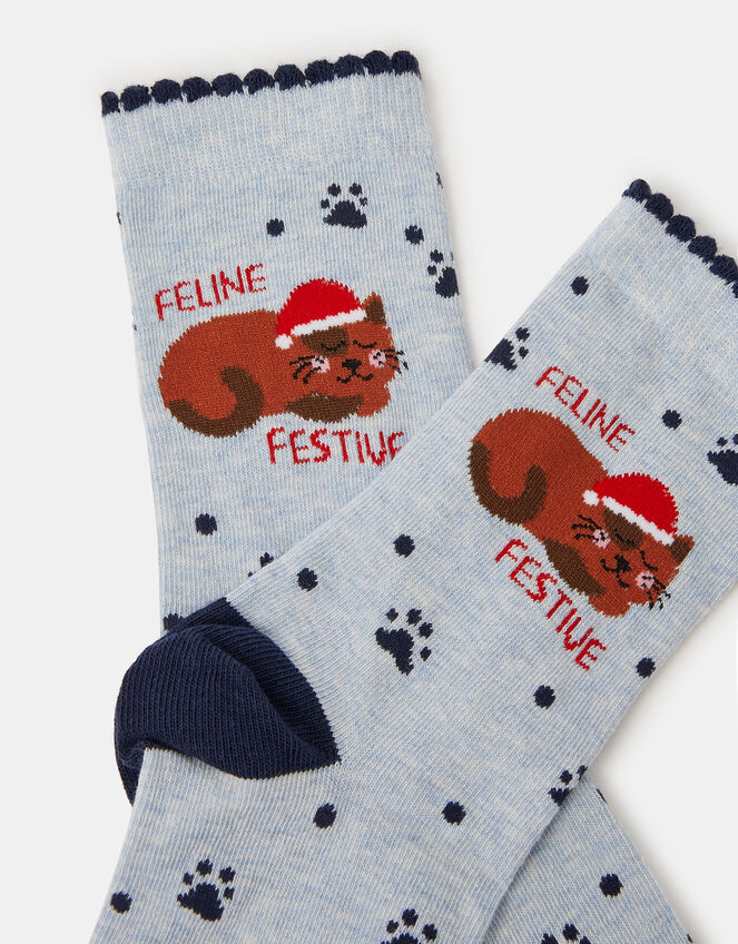 Christmas Cat Socks, , large