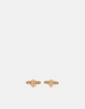 Bee Diamanté Stud Earrings, , large