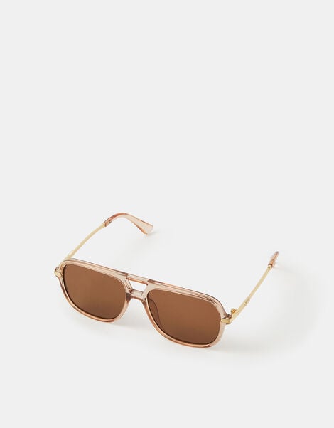 Metal Arm Aviator Sunglasses, , large