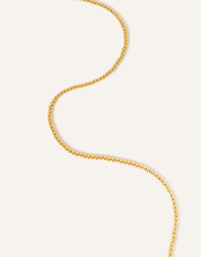14ct Gold-Plated Ball Chain Necklace, , large