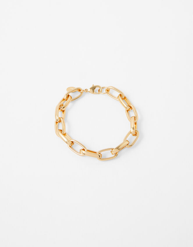 Simple Medium Chain Bracelet, Gold (GOLD), large