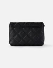 Stud Quilted Clutch , Black (BLACK), large