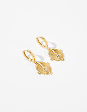 Gold-Plated Star Ray Earrings, , large