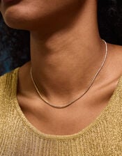 14ct Gold-Plated Diamanté Tennis Necklace, , large