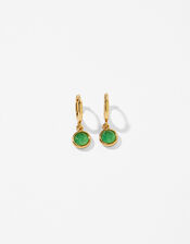 Gold-Plated Birthstone Earrings - May, , large