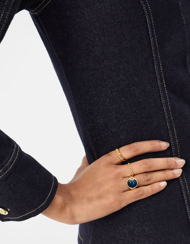 Sun Signet Ring, Gold (GOLD), large