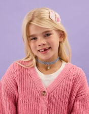 2-Pack Girls Heart Choker Necklaces, , large