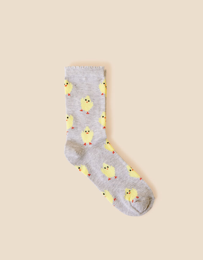 All Over Chick Print Socks, , large