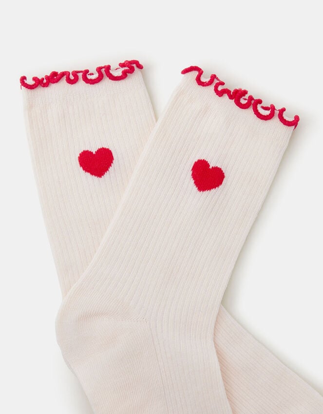Heart Print Socks, , large