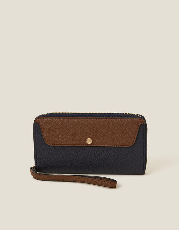 Large Zip-Around Faux Leather Purse, , large