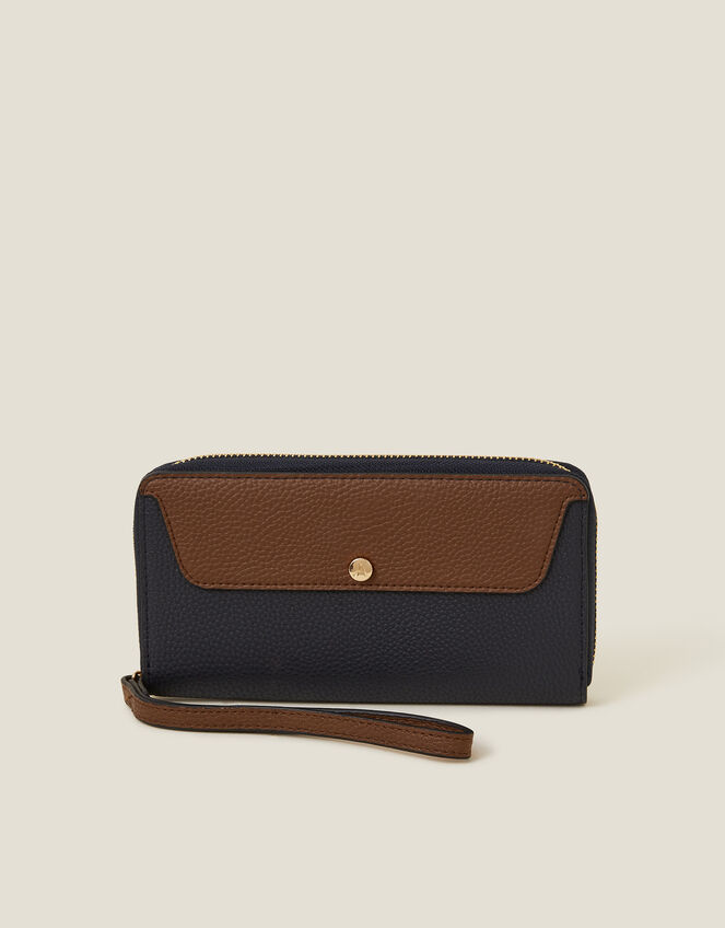 Large Zip-Around Faux Leather Purse, , large
