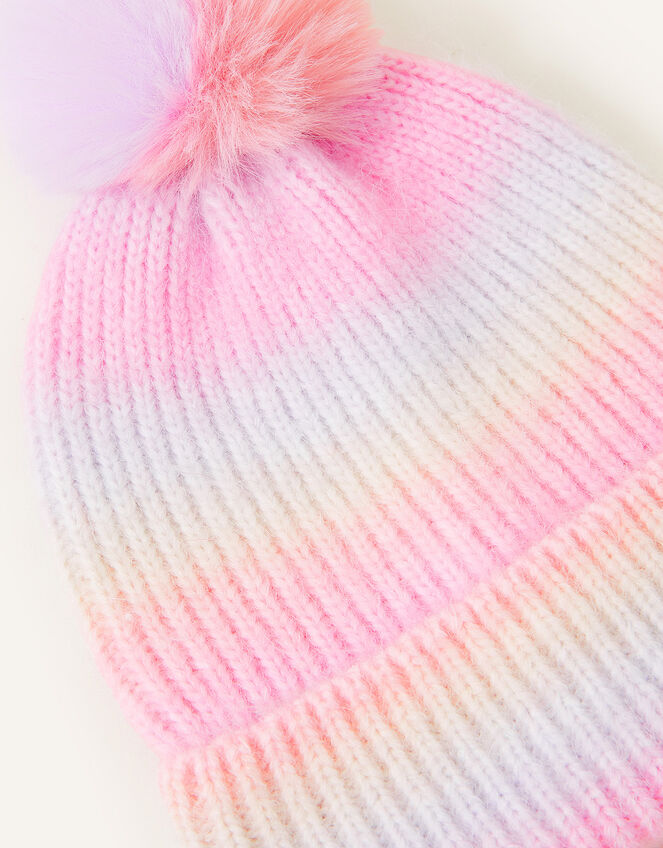 Girls Rainbow Space Dye Beanie, Multi (PASTEL-MULTI), large