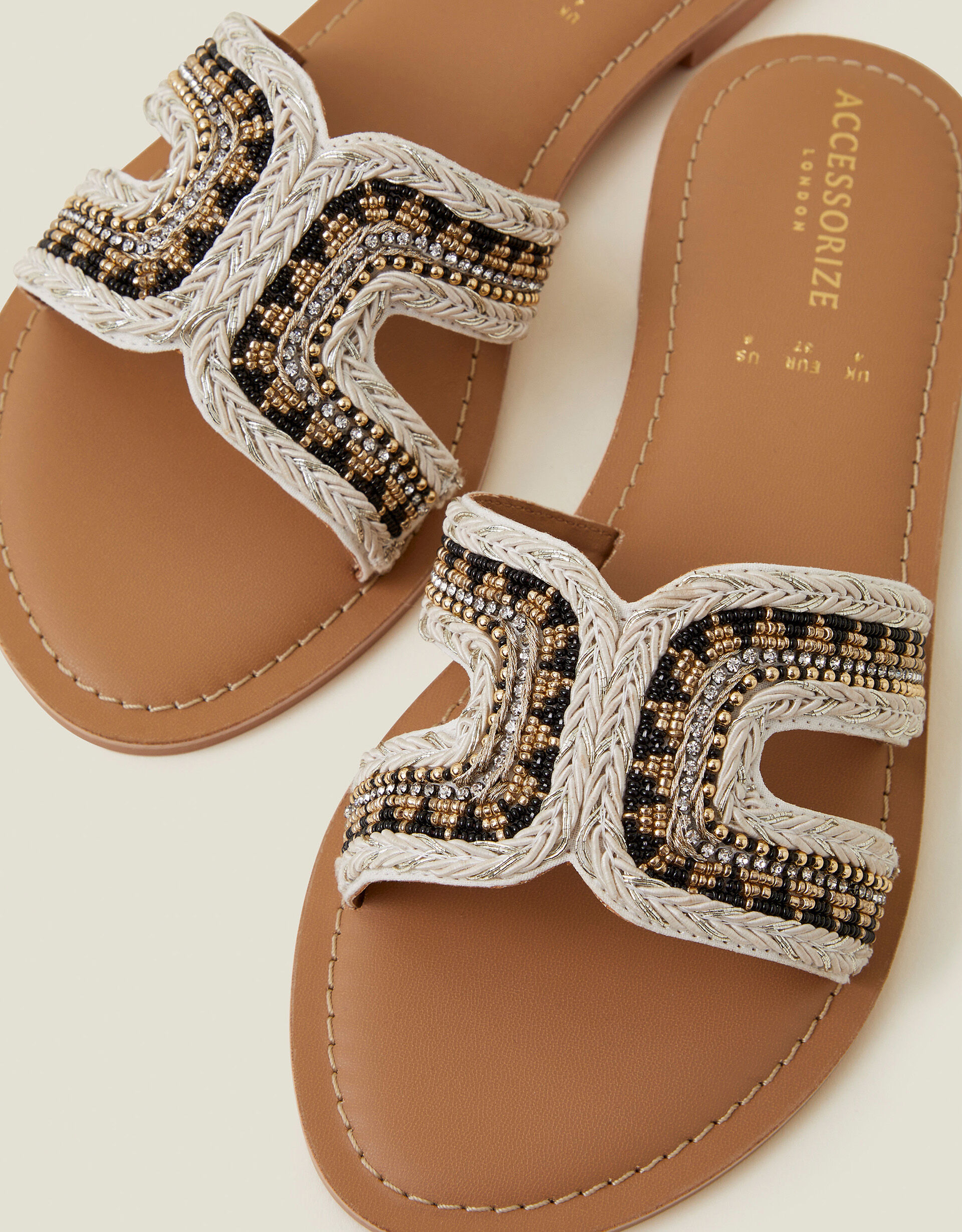 Women's beaded sandals hot sale