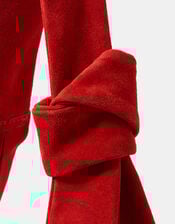 Slouchy Knot Leather Shoulder Bag, Orange (ORANGE), large