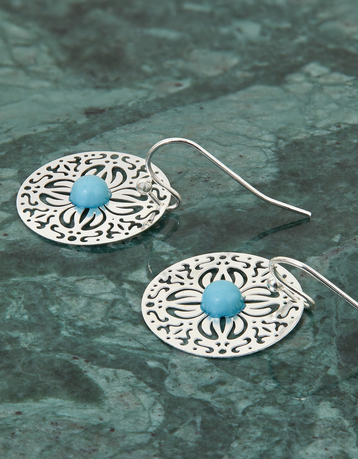 Simple filigree hotsell short drop earrings