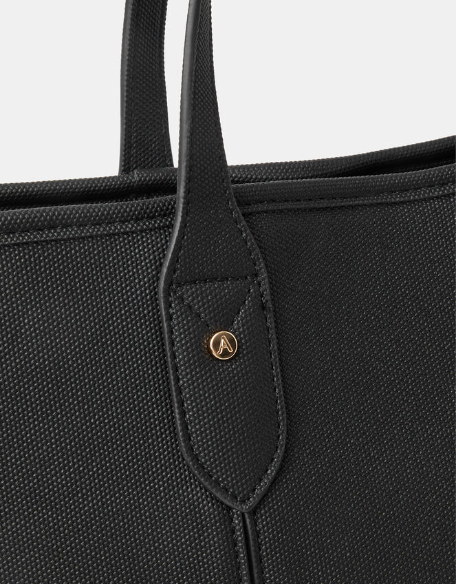 Plain Tote Bag, Black (BLACK), large