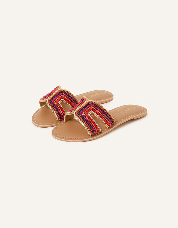 Beaded Cut Out Sliders, Multi (BRIGHTS-MULTI), large