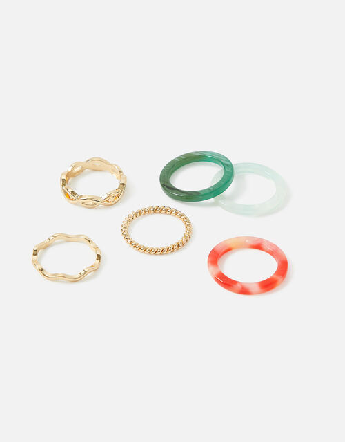 Eye Candy Resin Ring Multipack, Multi (BRIGHTS-MULTI), large