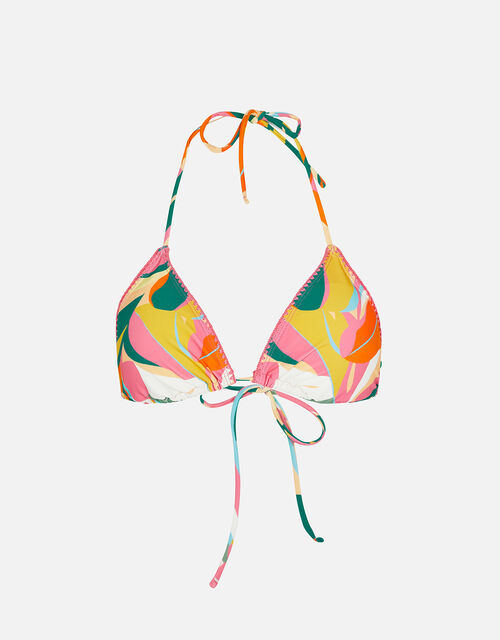 Beachcomber Floral Stitch Triangle Bikini Top, Multi (BRIGHTS-MULTI), large