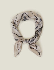 Paisley Satin Square Scarf, , large