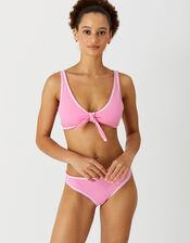 Stitch Detail Bunny Tie Bikini Top, Multi (BRIGHTS-MULTI), large