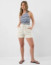 Crochet One-Shoulder Swimsuit, Multi (MULTI), large