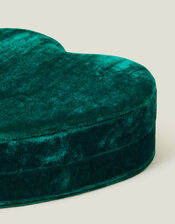 Velvet Heart Jewellery Box, Teal (TEAL), large