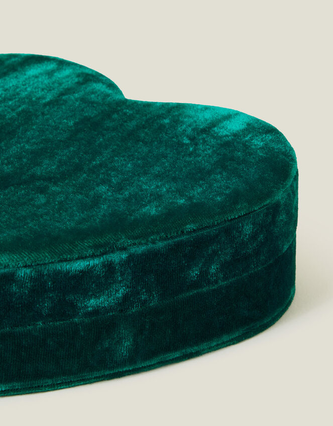 Velvet Heart Jewellery Box, Teal (TEAL), large
